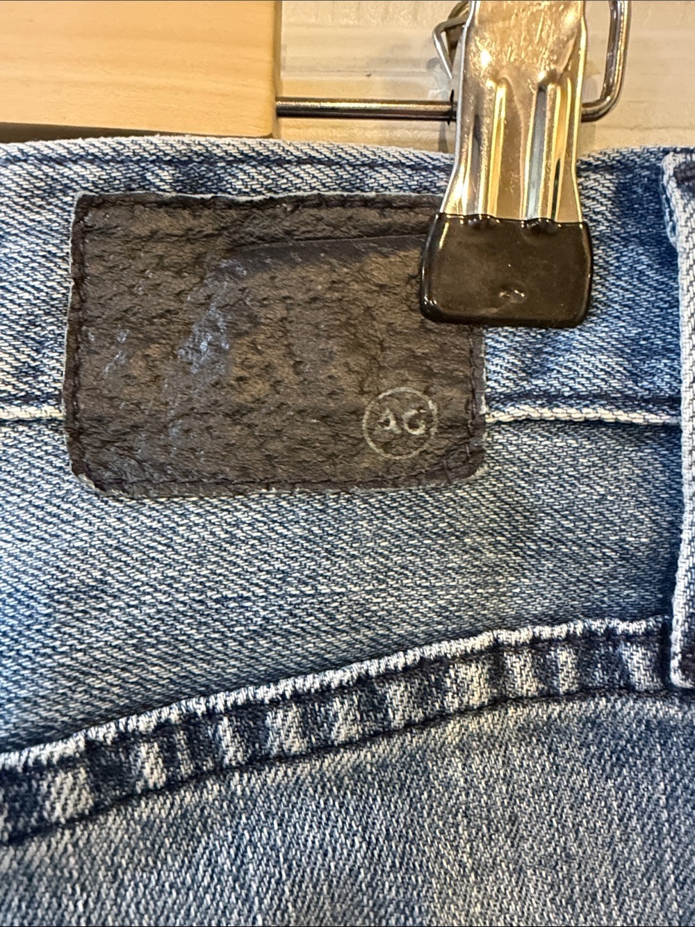 Ag Adriano Goldschmied Cropped Wide-Leg Jeans in Light Blue - Picture 10 of 12